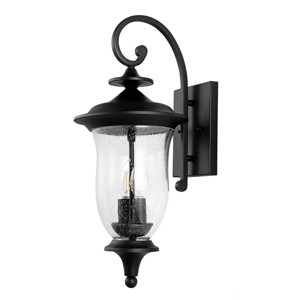 Dowell 10.75" Outdoor Sconce (Set of 2) - PLT4034 - Black - Safavieh - 1 of 4