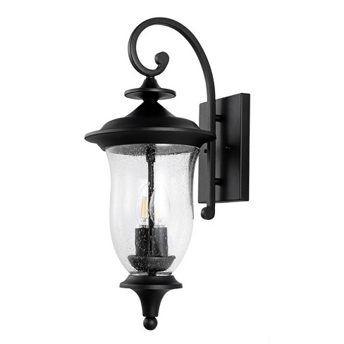 Dowell Outdoor Wall Sconce Lights (Set of 2) - Black - Safavieh. - image 1 of 4