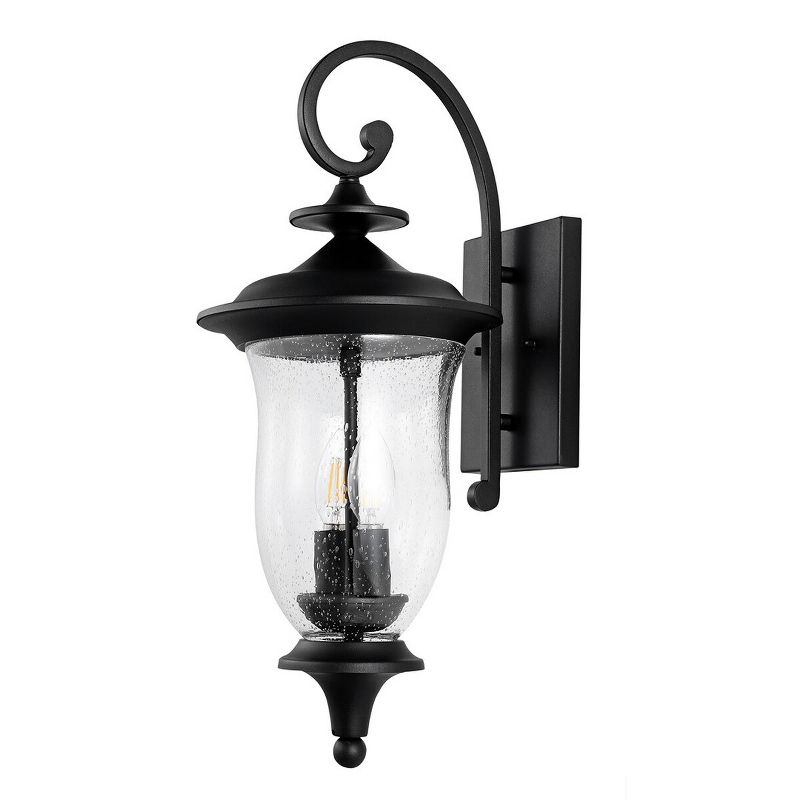 Dowell Outdoor Wall Sconce Lights (Set of 2) - Black - Safavieh., 1 of 6