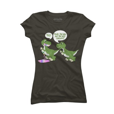 Junior's Design By Humans Dude, Did You Eat Last Unicorn By ZeusSE T-Shirt