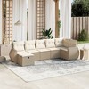 vidaXL Garden Sofa Set Beige Poly Rattan, Steel Large Modular - 2 of 4