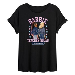 Women's - Barbie - Teacher Squad Oversized Graphic T-Shirt - 1 of 4