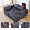 VASIP L-Shaped Modern Minimalist Modular Sectional Sofa, Plush Cloud Upholstered Couch with Deep Seats ,for Living Room,Apartment,White - 4 of 4