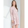 INSPIRE CHIC Women's Spring Floral Long Sleeves V Neck Casual Babydoll Tiered Dress - 2 of 4