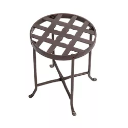 Small Round Iron Table Flowers Plant Stand - ACHLA Designs
