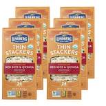 Lundberg Thin Stackers Red Rice & Quinoa Salt-Free Puffed Grain Cakes - Case of 6/6 oz