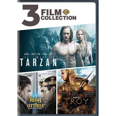 3 Film Collection: Legend Of Tarzan / King Arthur / Troy (DVD)(2019)