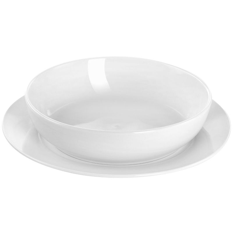 Gibson Home Nobella 14 Piece Fine Ceramic Dinnerware Set in White, 5 of 8