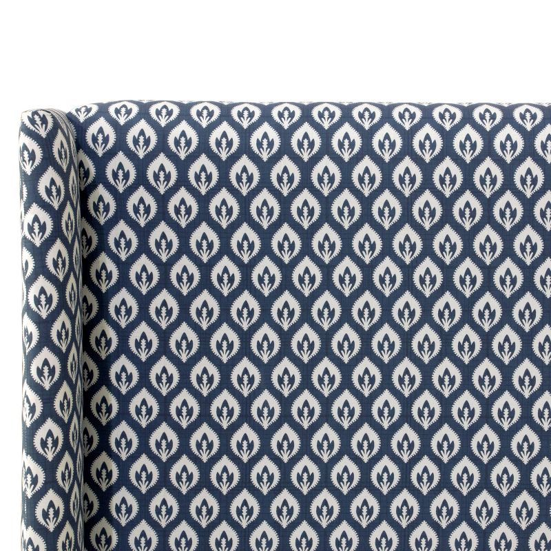Skyline Furniture Lauran Wingback Bed in patterns, 5 of 9