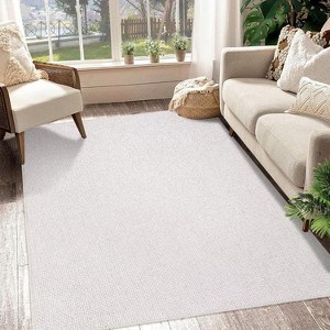 Washable Area Rugs, Modern Woven Office Floor Carpet Contemporary Rug, Living Room Rug, Soft Surface, Durable Edge, Non-Slip Backing - 1 of 4