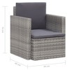 vidaXL Patio Chair in Gray Poly Rattan - Comfortable Outdoor Chair with Removable and Washable Cushions - 4 of 4