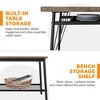 Yaheetech Farmhouse Space-Saving 6 Piece Dining Table Set with 2 Storage Racks for Kitchen - image 4 of 4