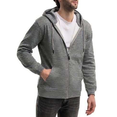 Mio Marino Premium Zip-up Hoodie For Men With Smooth Silky Matte Finish ...