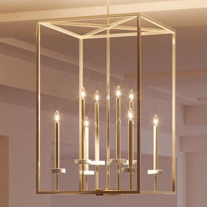 Urban Ambiance Luxury Cosmopolitan Chandelier,  30-1/2"H x 20"W,  Palladian Gold Finish, UHP2634 - 1 of 4