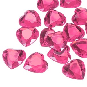 Unique Bargains Acrylic Flat Back Heart DIY Crafting Decor Jewelry Rhinestone 20 Pcs - 1 of 4