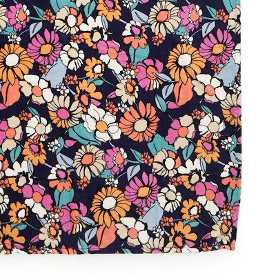Floral Multicolor Fleece Throw Blanket 50" x 80"