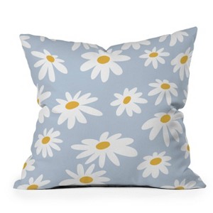 Lane and Lucia Lazy Daisies Outdoor Throw Pillow Blue - Deny Designs - 1 of 3