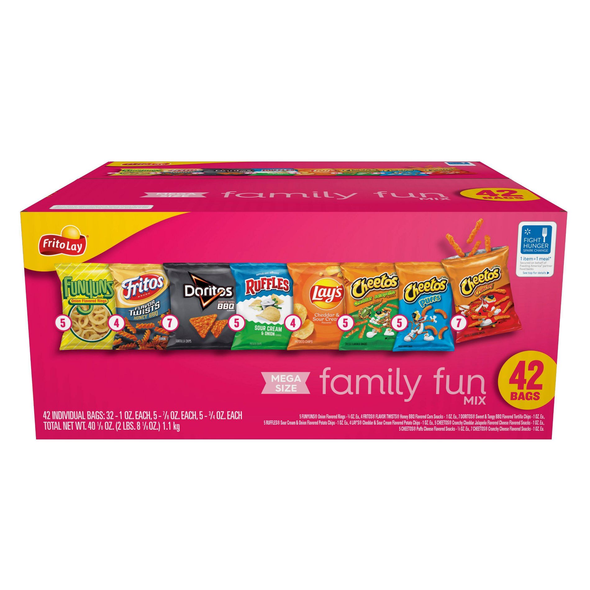 Frito-Lay Variety Pack Family Fun Mix - 42ct