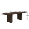 95" Modern Rectangular Dining Table with Double Pedestal Base, Large Wood Table for Family Gatherings or Dinner Parties-3irtyhousy - 4 of 4
