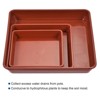 Unique Bargains Indoor Outdoor Plastic Square Flower Drip Tray Plant Pot Saucer 6-in-1 Set Red 6 7 10 Inch - 4 of 4