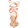 Allegra K Women's Tie Dye Lace Up Stiletto Heel Sandals - 3 of 4