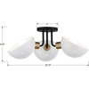 Crystorama Lighting Gigi 3 - Light Flush Mount in  Matte Black/Aged Brass - 2 of 3