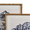 Storied Home (Set of 2) Wood Framed Ginger Jar Wall Art Set with Glass Cover: Modern Vertical Canvases, Sawtooth Back Mount - 2 of 4