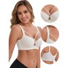 INSPIRE CHIC Women's 3/4 Cup Push-Up Soft Underwire Support Front Cross Lingerie Adjustable Straps Everyday Bras - 3 of 4