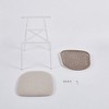 Maliang 5pieces dining set, 1 Table and 4 Chairs, for 4-6 people, White - 4 of 4