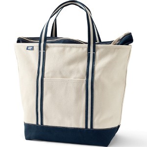 Lands' End Zip Top Canvas Tote Bag - 1 of 4