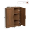 Wooakway Natural Wood/Black/Light/White Walnut Decorative Bookshelf 3 Shelf Adjustable Corner Cabinet for Kitchen Pantry Storage Small Space Organizer - 4 of 4