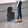JANSNO 3 Gallon Trash Can with 3 Activation Modes, Portable PU Handle and Hidden Trash Bag Storage Compartment - 2 of 4