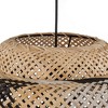 C Cattleya 1-Light Three-tiered Black and White Hand-Woven Natural Bamboo Pendant Light - 4 of 4