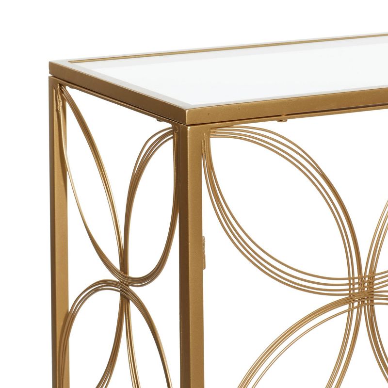 Contemporary Metal Console Table Gold - Olivia &#38; May, 4 of 18