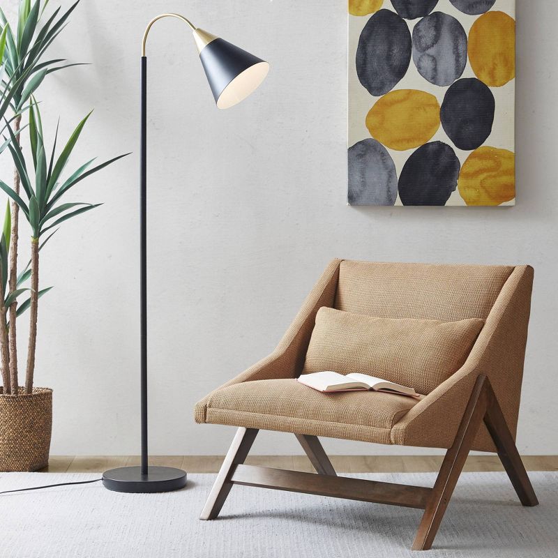 Beacon Arched Floor Lamp Matte Black - Ink+Ivy, 2 of 8
