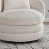 TiramisuBest 30 Round 360 Swivel Barrel Chair Chenille Pillow Comfy Club Seat Living Bedroom Balcony - 4 of 4