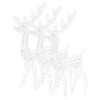 vidaXL Acrylic Reindeer Christmas Decorations 3 pcs 47.2 in. Warm White - 4 of 4