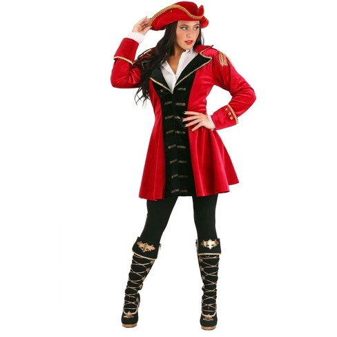 Halloweencostumes.com Small Women Captain Hook Women's Costume,  Black/brown/red : Target