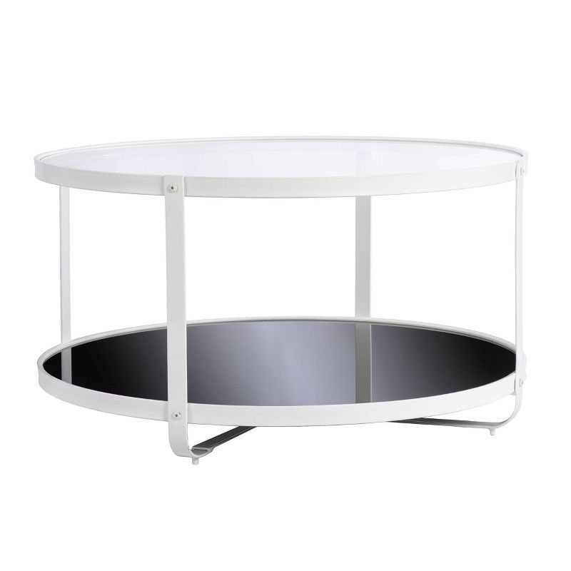 Libing Glass Top Cocktail Table Black/White - Aiden Lane, 6 of 11