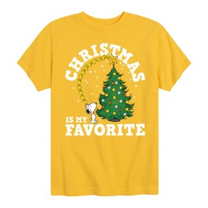 Boys' - Peanuts - Christmas Is My Favorite Short Sleeve Graphic T-Shirt - 1 of 4