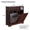 Double Tilt Out Garbage Can Cabinet, Dog Proof Trash Bin Cabinet - 2 of 4