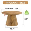 NicBex Natural Round Coffee Table with Wood Grain Top,Exquisite Wood Finish & Trumpet Base,Living Room Center Table,25.6" - 4 of 4