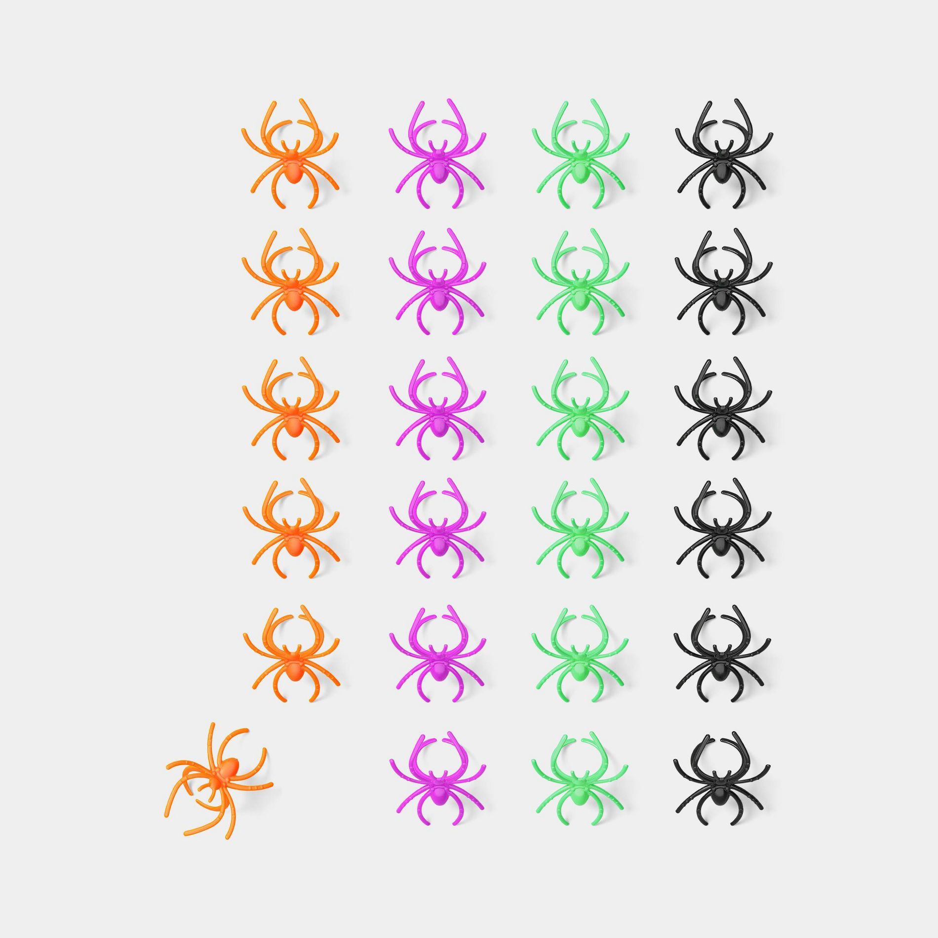 24ct Spider Rings Non-Candy Party Favor Trick or Treat - Hyde and EEK! Boutique™: Halloween
