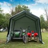 Costway 10'x10' Patio Tent Carport Storage Shelter Shed Car Canopy Heavy Duty Green - 4 of 4