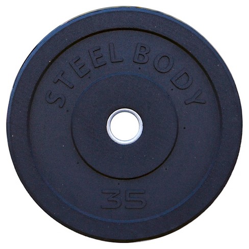 Workout Weights 10 lb // 35 lb // 25 lb Steelbody Olympic Rubber Bumper Weight Plate // 45 lb