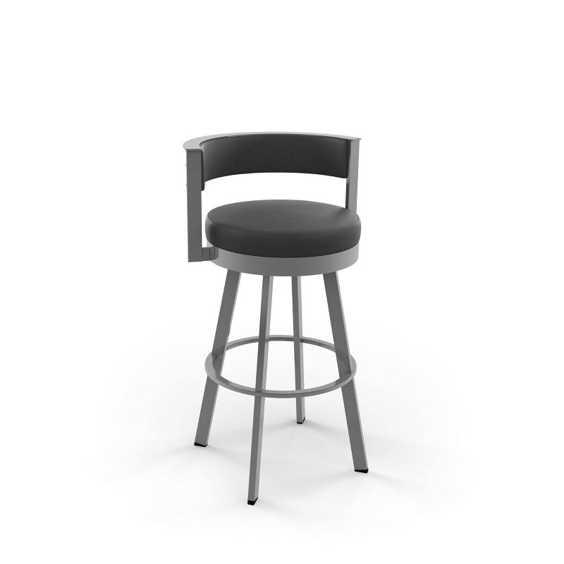 26" Browser Swivel Counter Height Barstool with Upholstered Seat - Amisco, 1 of 8