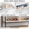 Acekool Shoe Cabinet with 2 Flip-Up Drawers & Open Storage, Adjustable Support Legs, Metal Knobs, Entryway Organizer - 3 of 4