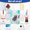 TopComfy Youth Portable Basketball Hoop Dual Shot Arcade Educational Game for Kids 3+ Indoor Outdoor Play with 4 Balls, Black, 21.65"*13.78"*9.84" - 4 of 4