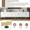 70.8" MDF Modern TV Stand with Metal Legs and Gold Handles, Sideboard Cabinet with Adjustable Shelves and Protective Feet Pads - 3 of 4