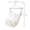 Hammock Chair Hanging Rope Swing Max 500 Lbs Indoor Outdoor Hammock Swing Chair, Boho Hanging Chair Bedroom Patio - 2 of 4